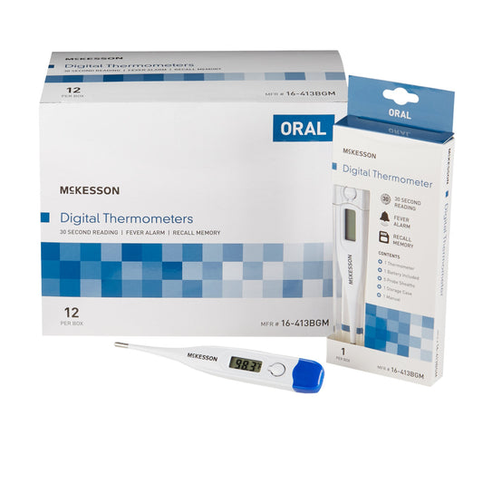 Digital Stick Thermometer McKesson Oral Probe Handheld - 16-413BGM