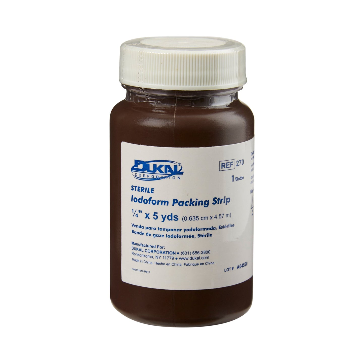 Dukal Iodoform Wound Packing Strip, ¼ Inch x 5 Yard 270