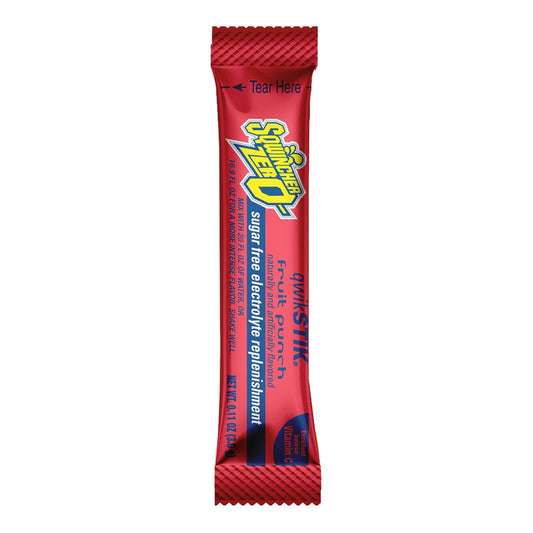 Oral Electrolyte Solution Sqwincher® Quik Stik® Zero Fruit Punch Flavor 0.11 oz. Electrolyte - 159060102