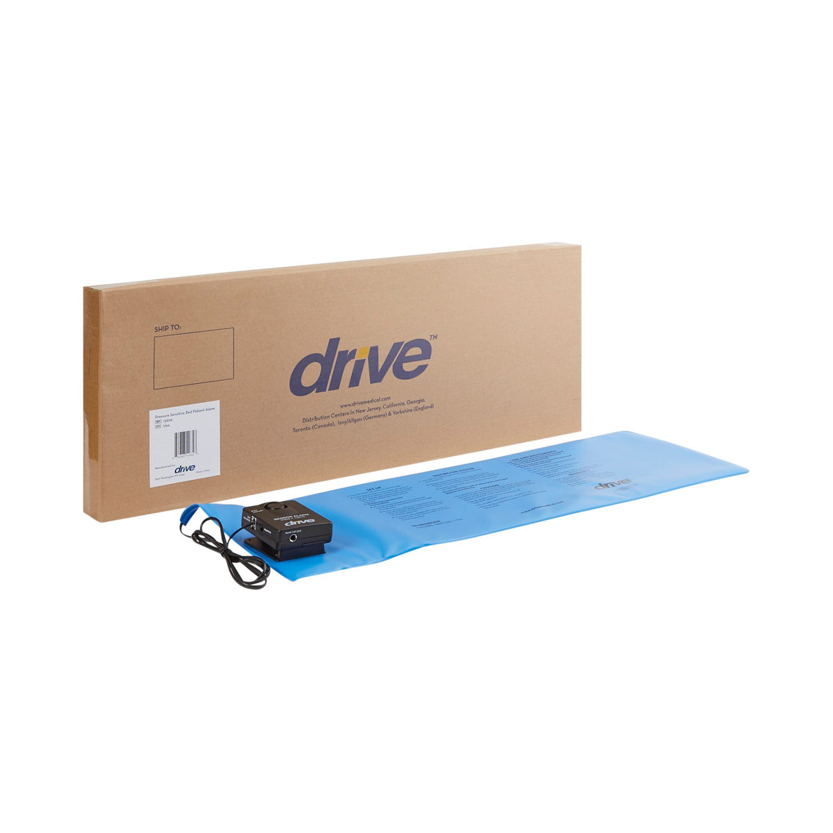 Sensor Pad Machine drive™ Bed Sensor Pad Alarm System, 11 x 30 Inch 13606 – Medsitis