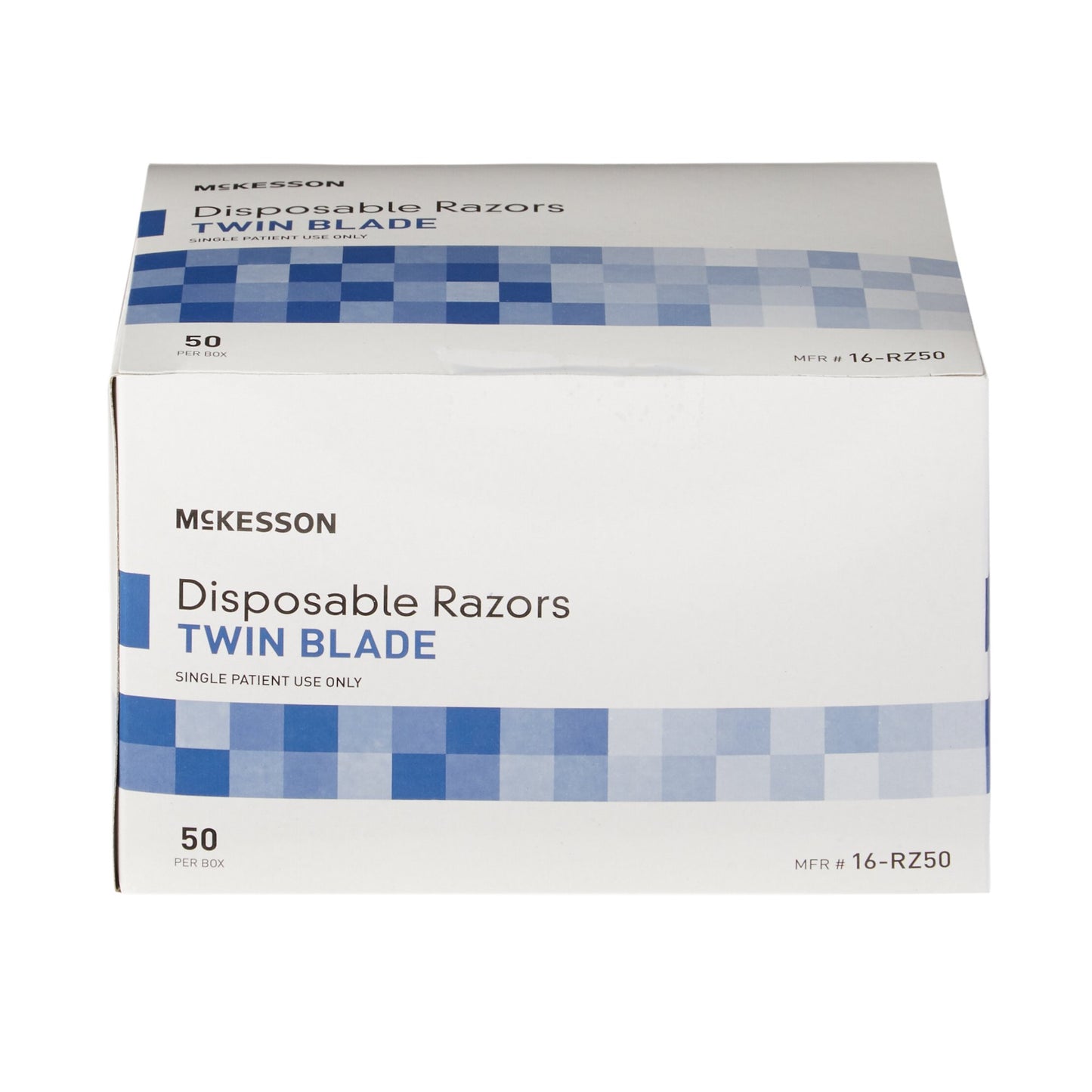 McKesson Twin-Blade Disposable Razor, Blue 16-RZ50