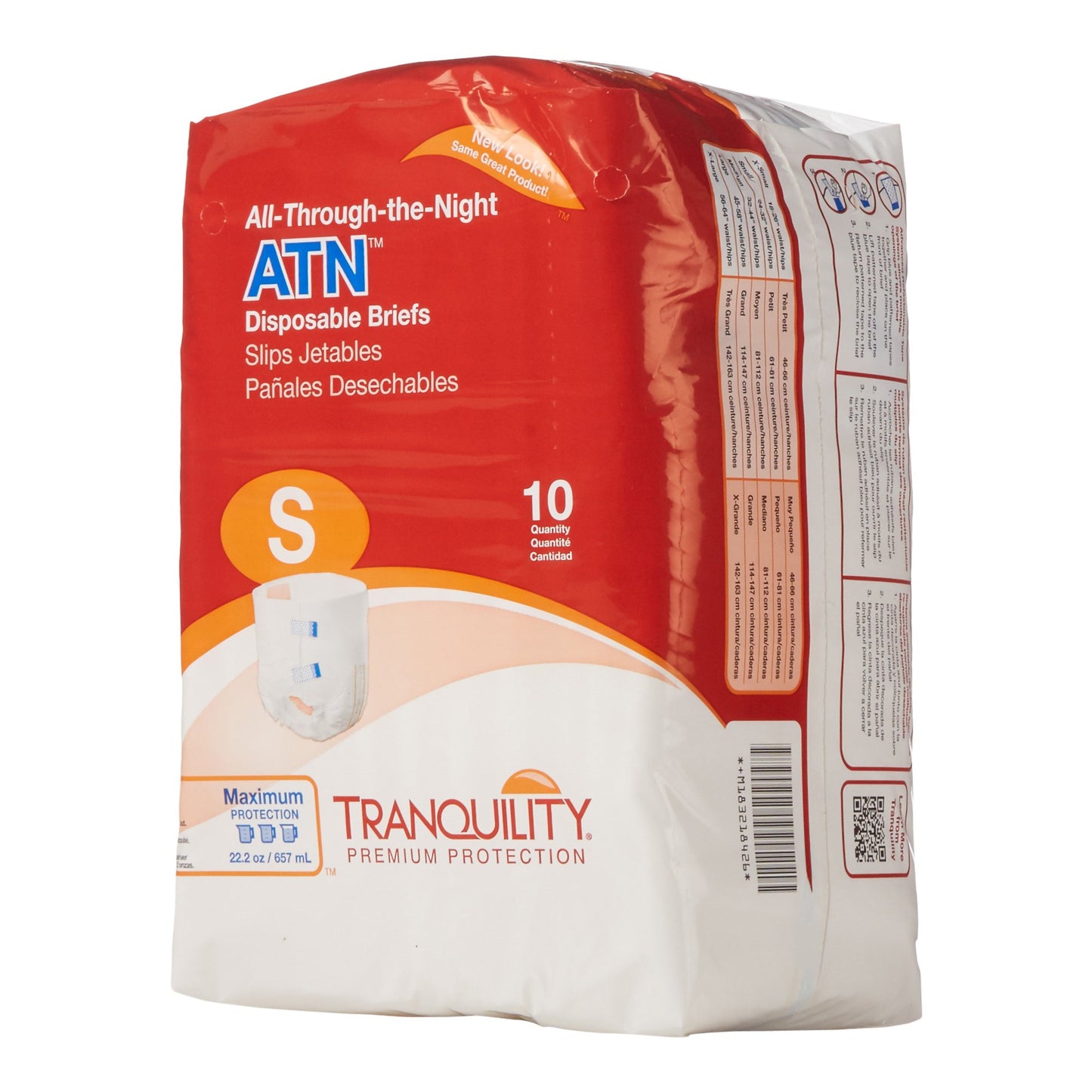 Tranquility® ATN Maximum Protection Incontinence Brief, Small 2184