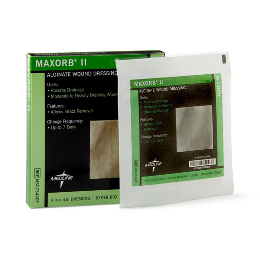 Alginate Dressing Maxorb® II 4 X 4 Inch Square - MSC7344EP