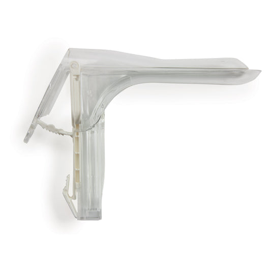 Vaginal Speculum McKesson Graves NonSterile Office Grade Acrylic Large Double Blade Duckbill Disposable Corded Light Source Compatible - 16-8314
