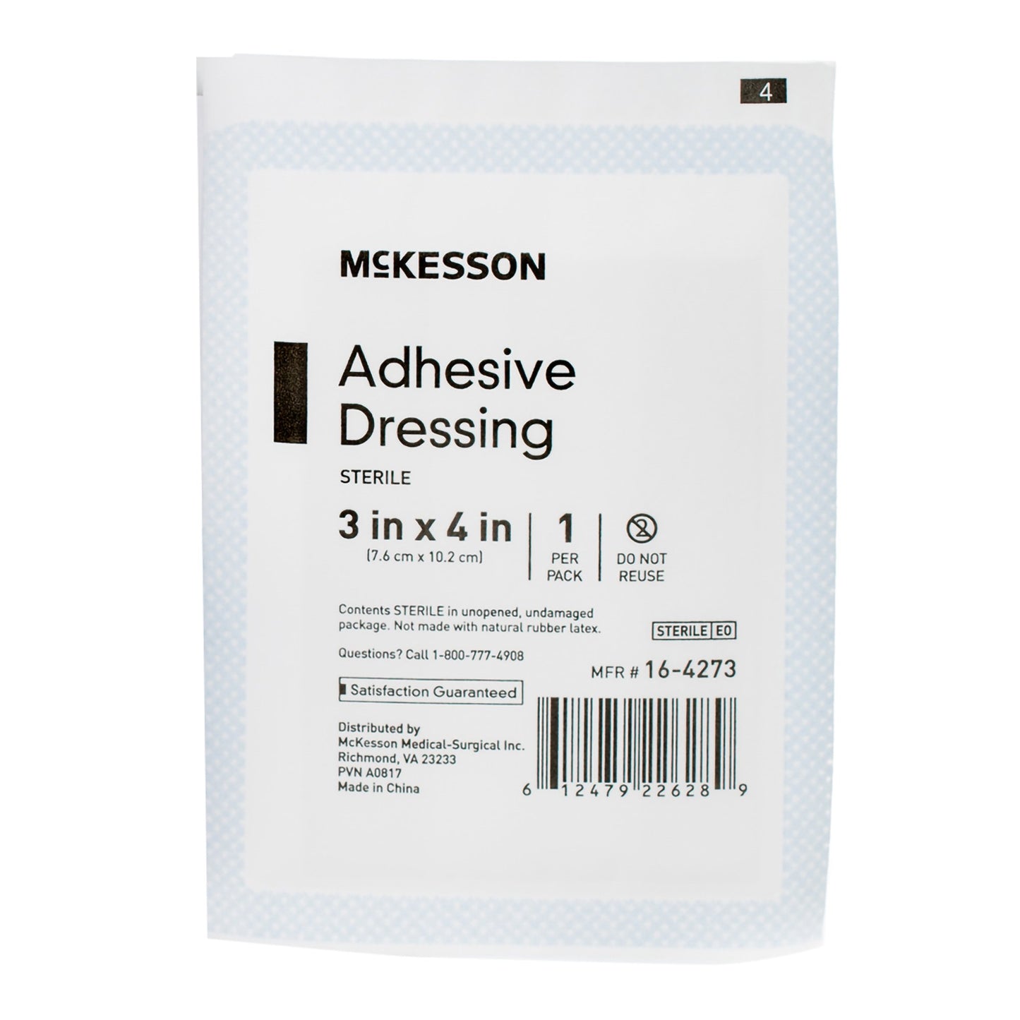McKesson White Adhesive Dressing, 3 x 4 Inch 16-4273