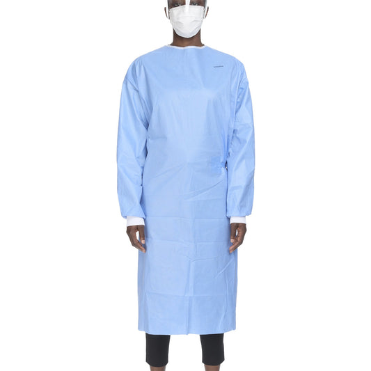 Non-Reinforced Surgical Gown with Towel McKesson Large Blue Sterile AAMI Level 3 Disposable - 183-I90-8020-S1