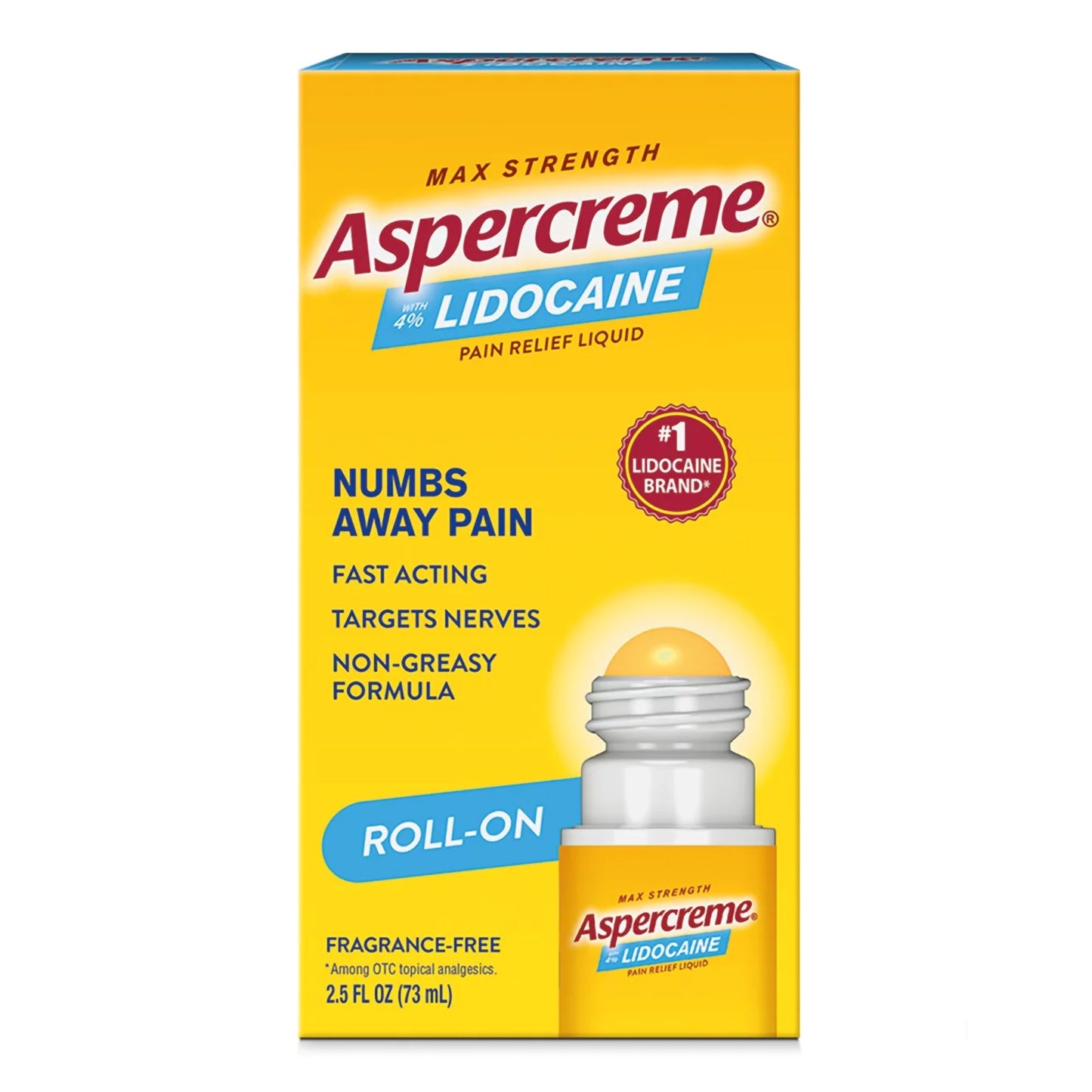Aspercreme with 4% Lidocaine Pain Relief Liquid, Fragrance-Free 04116705810