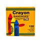 ASO Kid Design (Assorted Crayon) Adhesive Strip, 3/4 x 3 Inch CRA5261-012-000