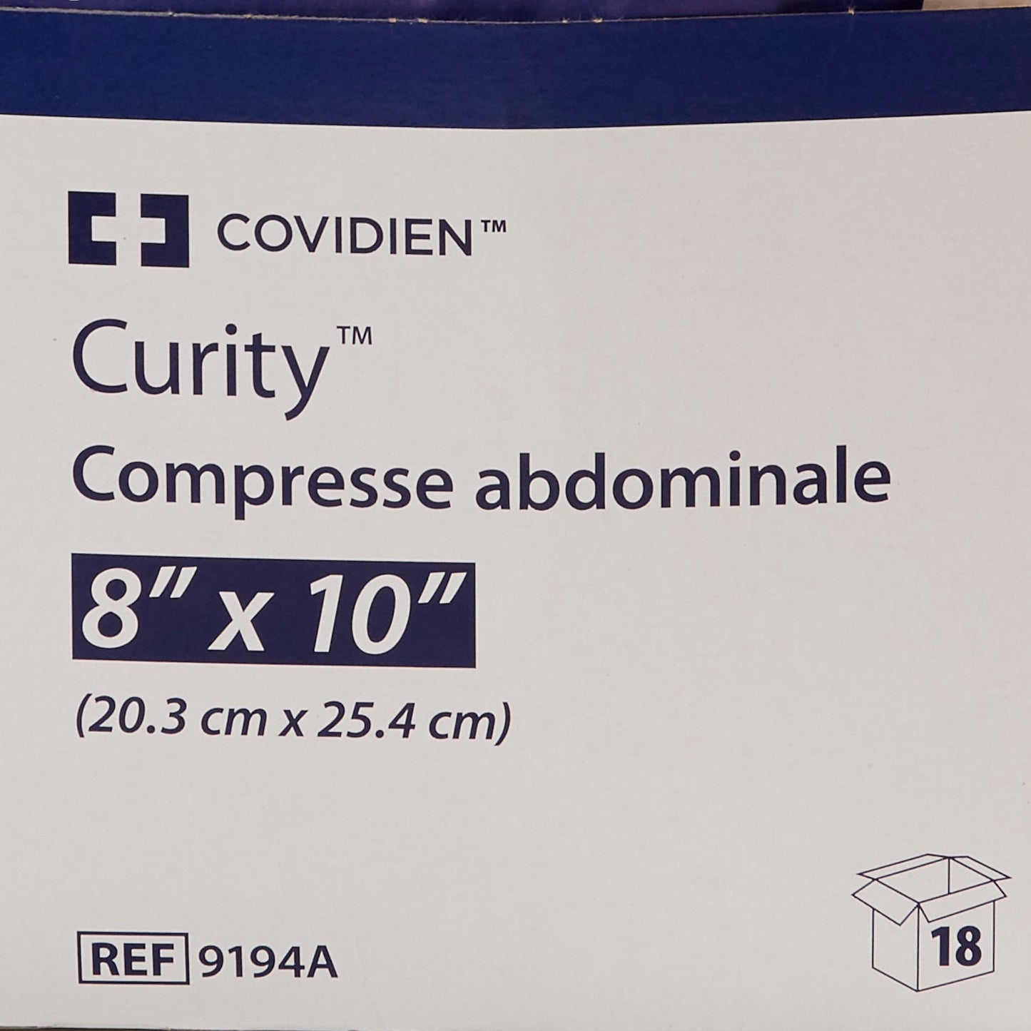 Curity™ Sterile Abdominal Pad, 8 x 10 Inch 9194A