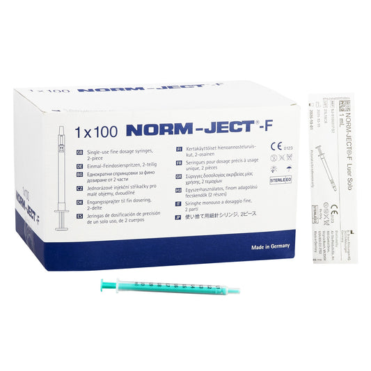 Neurotoxin Syringe Norm-Ject® 1 mL Luer Slip Tip Without Safety - NJ-9166017-02