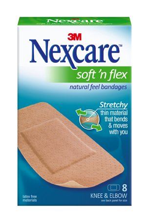Adhesive Strip Nexcare™ Soft 'n Flex 2 X 4 Inch Fabric Rectangle Tan Sterile - 571-08