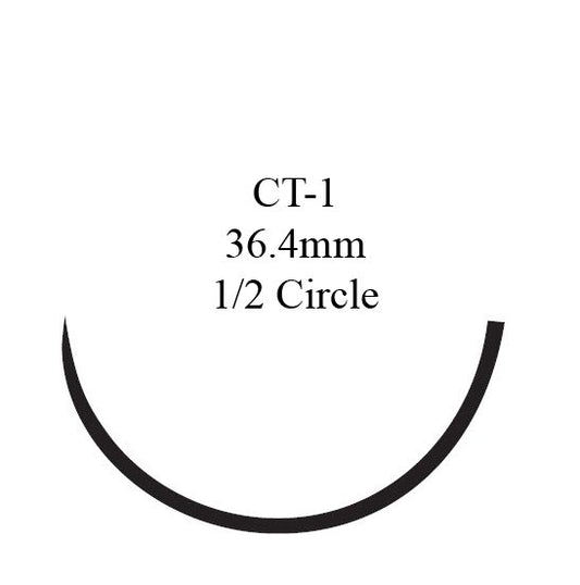 Absorbable Suture with Needle PDS™ II Polydioxanone CT-1 1/2 Circle Taper Point Needle Size 0 Monofilament - Z340H