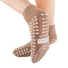 Slipper Socks Pillow Paws® 360° Imprint Unisex Adult X-Large All Around Tread Single Patient Use Tan - 1097-001