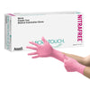 Exam Glove Micro-Touch® NitraFree™ Small NonSterile Nitrile Standard Cuff Length Textured Fingertips Pink Chemo Tested - 6034511