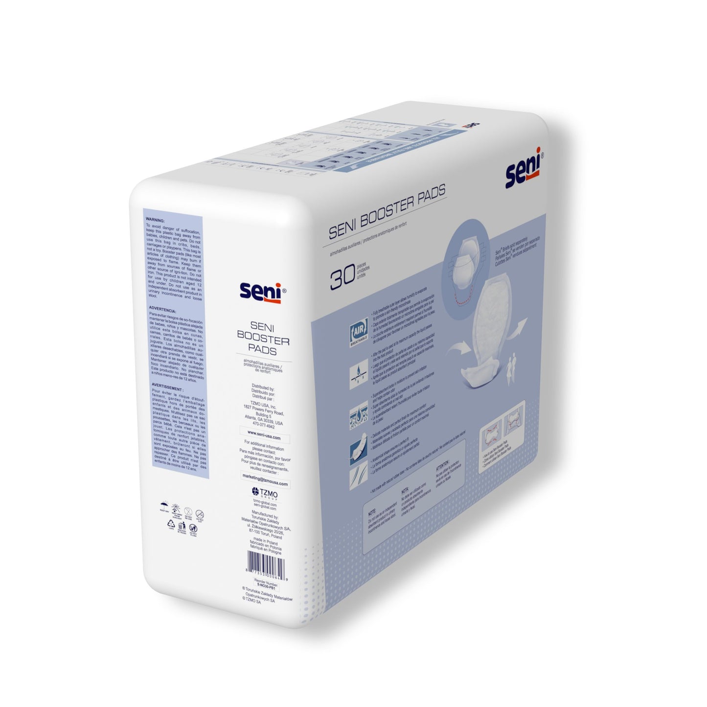 Seni® Booster Pad Brief Inserts S-NO30-PB1