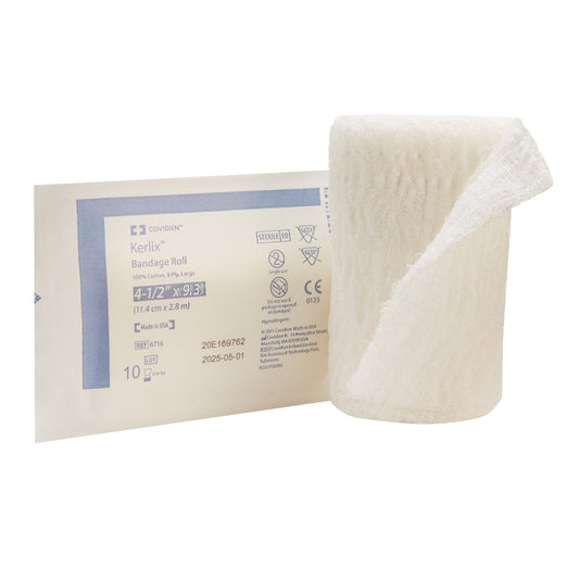 Fluff Bandage Roll Kerlix™ 4-1/2 Inch X 3-1/10 Yard 8-Ply Sterile 1 per Pouch - 6716