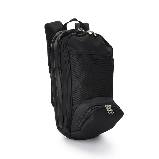 Feeding Pump Backpack McKesson Black, Pump Pocket, Outside View Window, Solution Wrap, Support Straps, 2 X 9 X 15 Inch - MJ1000
