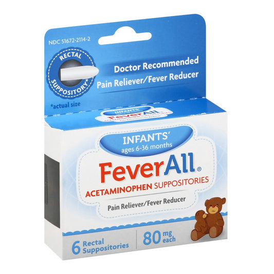Taro FeverAll Acetaminophen Infants' Pain Relief 51672211402, Box of 6