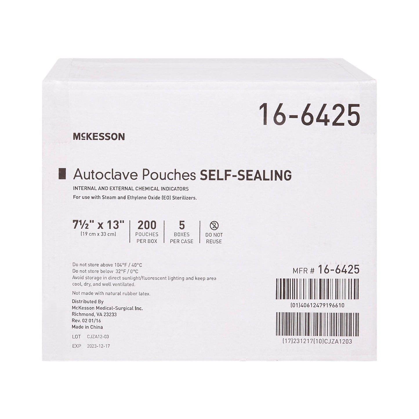 McKesson Sterilization Pouch, 7½ x 13 Inch 16-6425