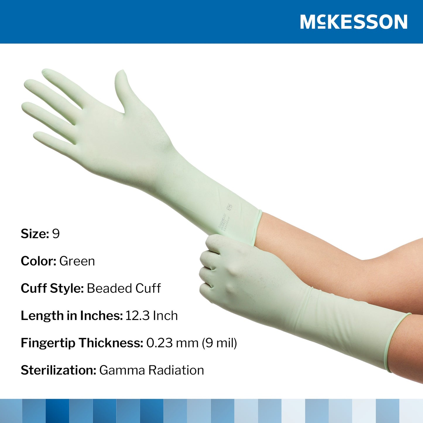 McKesson Perry® Performance Plus Polyisoprene Surgical Glove, Size 9, Green 20-2090N