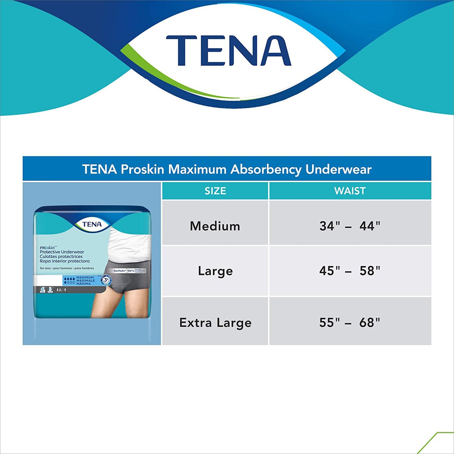 Tena® ProSkin™ Maximum Absorbent Underwear for Men, Extra Large 73540