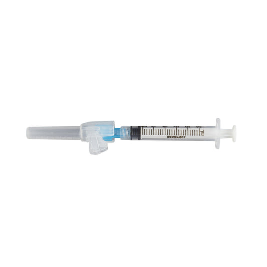 Safety Hypodermic Syringe with Needle Magellan™ 3 mL 1 Inch 23 Gauge Sliding Safety Needle Regular Wall - 8881833310