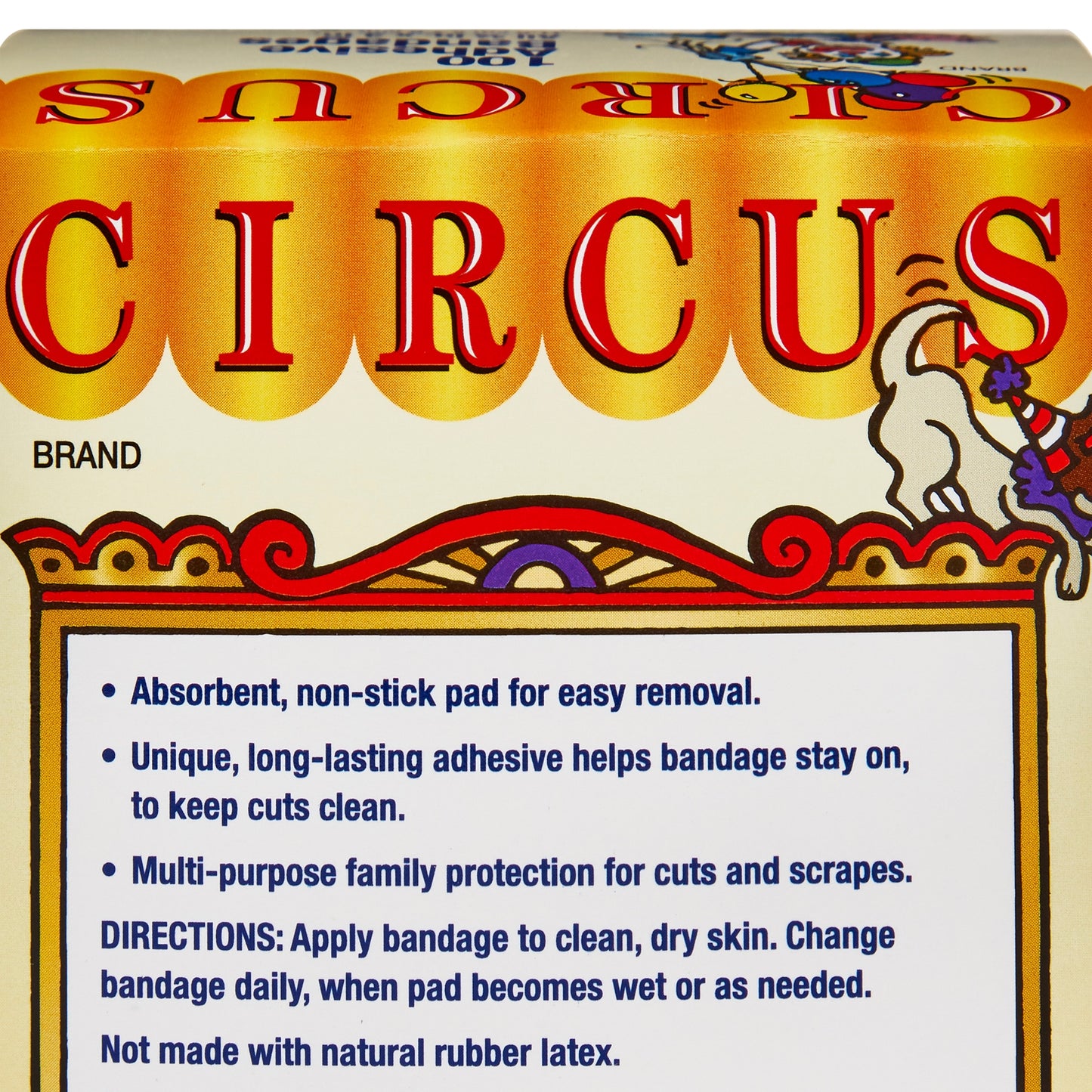 American® White Cross Stat Strip® Circus Kid Design Adhesive Strip, ¾ x 3 Inch 15600