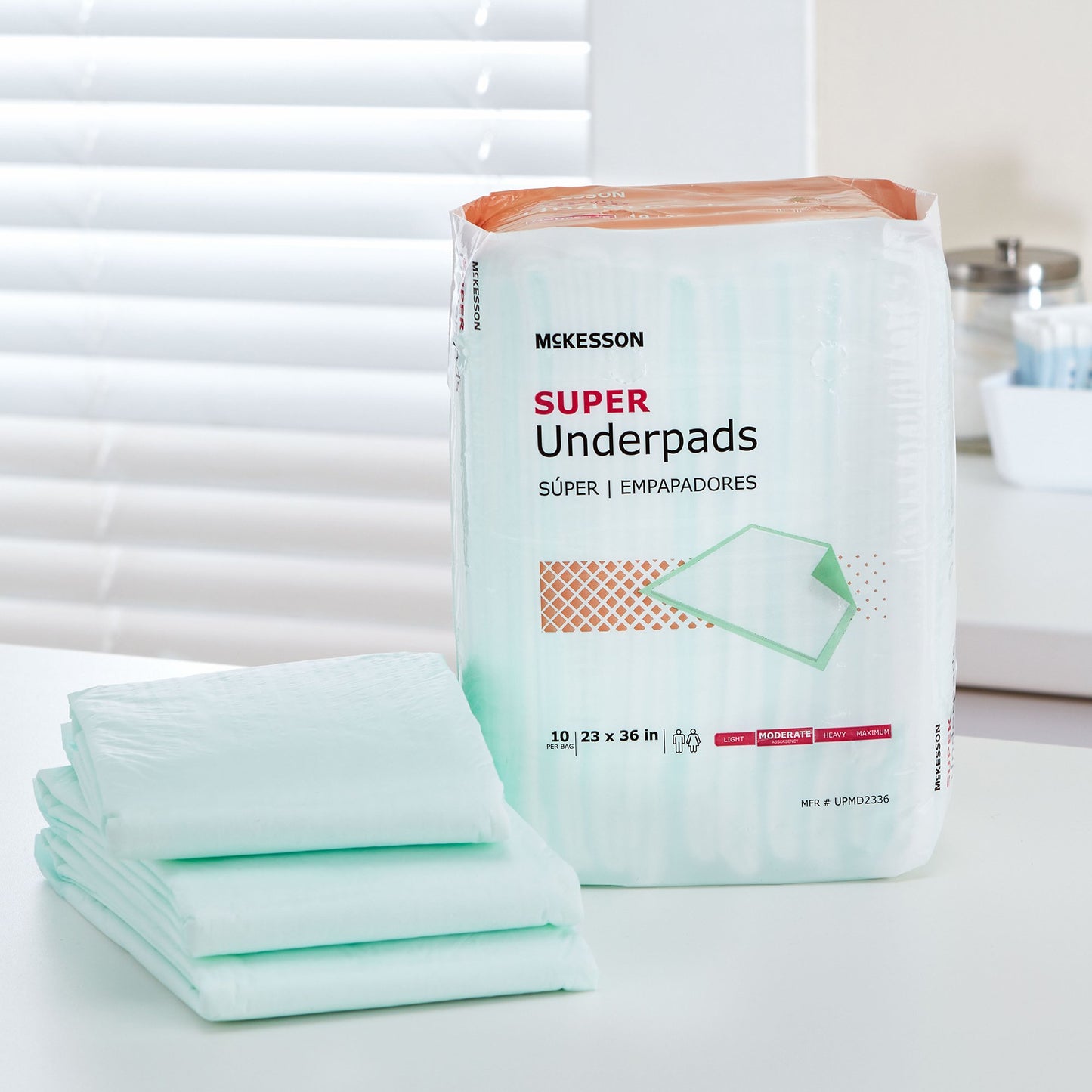 McKesson Super Moderate Absorbency Underpad, 23 x 36 Inch - 150 ct. UPMD2336
