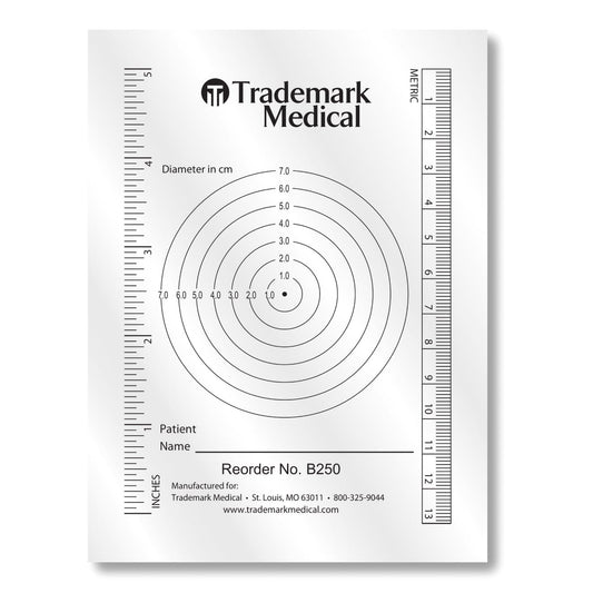 Trademark Medical Trademark Medical Wound Measuring Guide B250, Box of 250