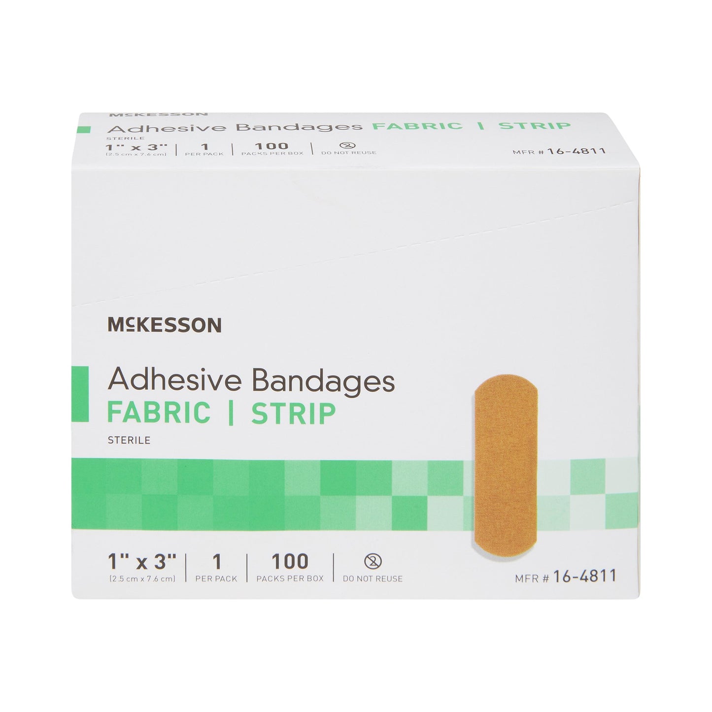 McKesson Tan Adhesive Strip, 1 x 3 Inch 16-4811