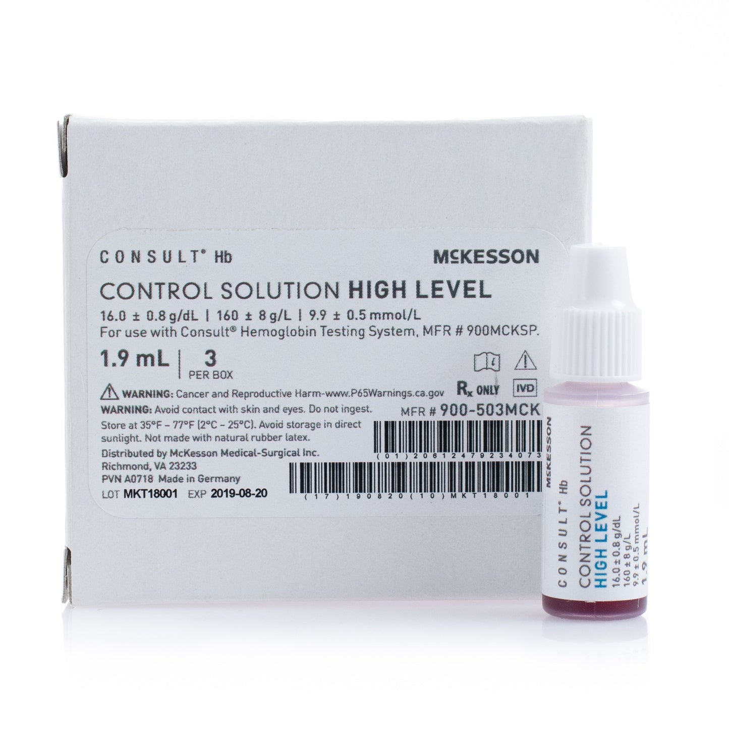 Control Consult™ Hb Hemoglobin High Level 3 X 1.9 mL - 900-503MCK