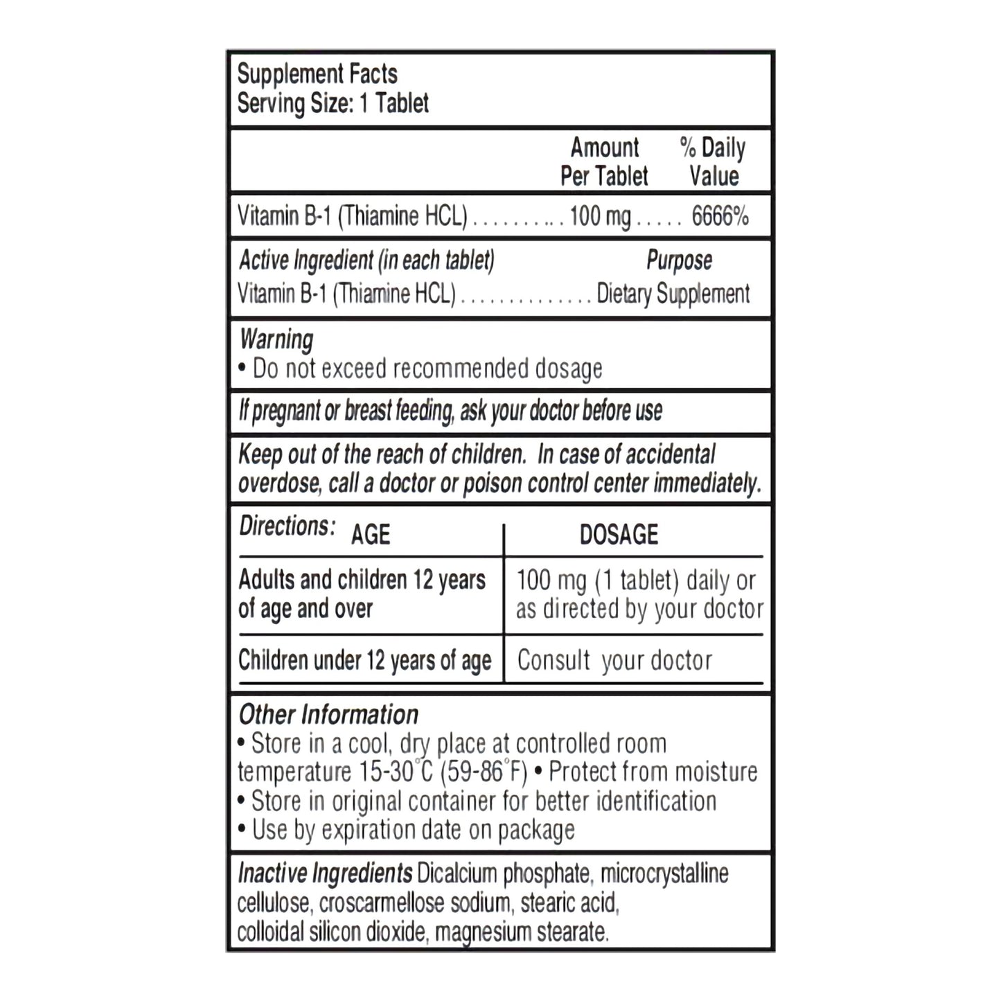 Marlex Vitamin B-1 Supplement 10135013201