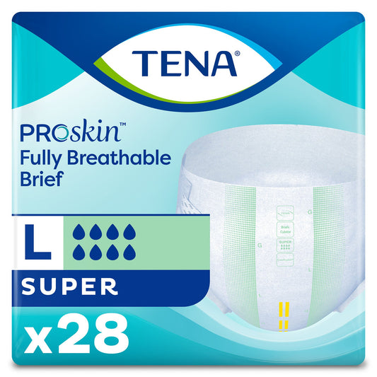 Unisex Adult Incontinence Brief TENA ProSkin™ Super Large Disposable Heavy Absorbency - 67501