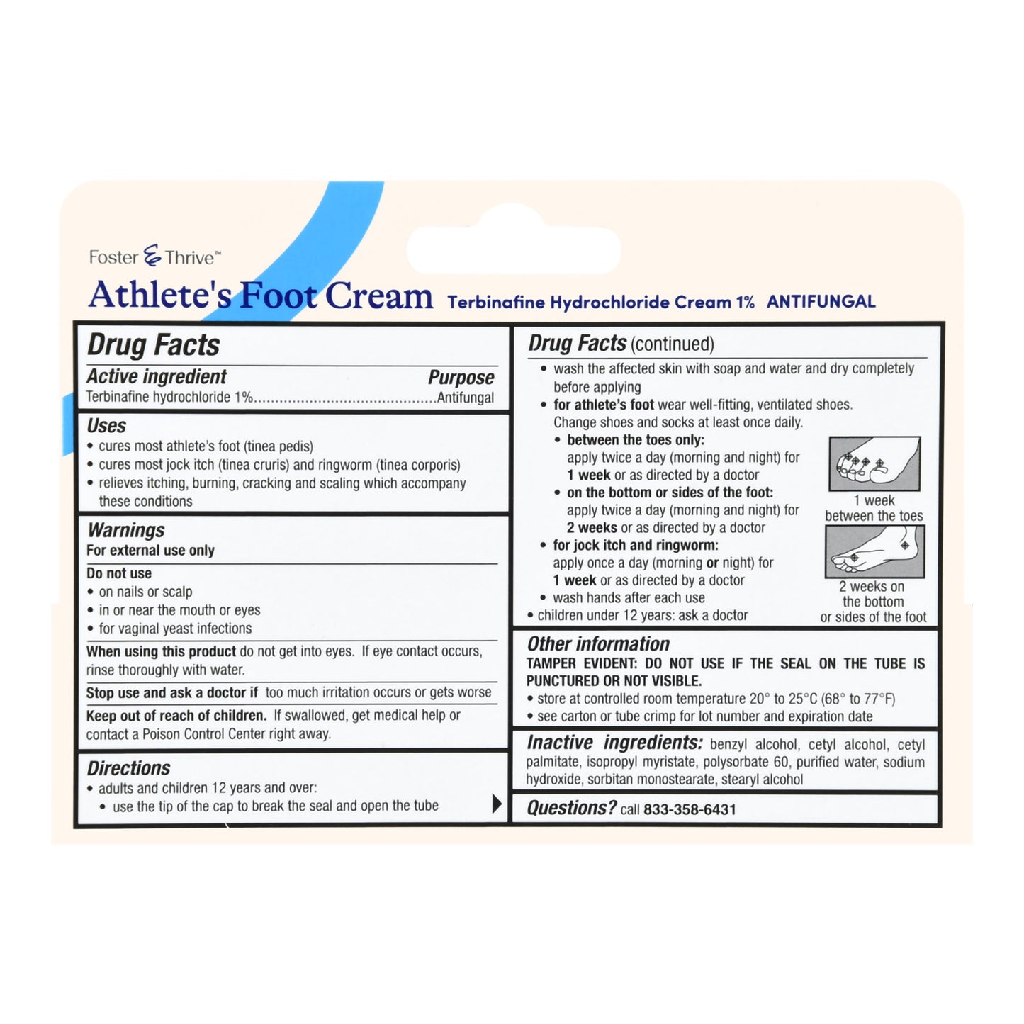 Foster & Thrive™ Terbinafine HCl Antifungal Cream 70677100301