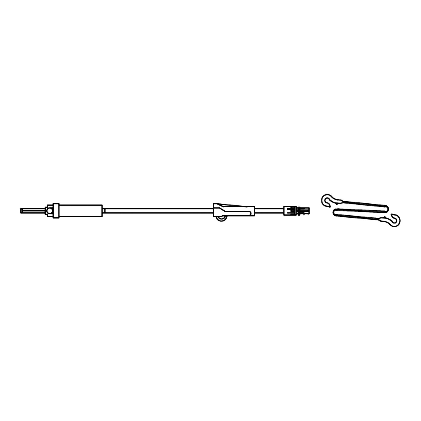 Secondary IV Pump Set Zyno Pump Without Ports 20 Drops / mL Drip Rate Without Filter 40 Inch Tubing Solution - AX-80075