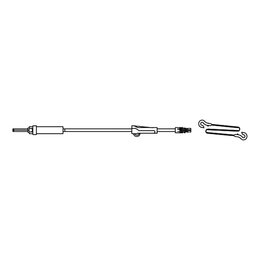 Secondary IV Pump Set Zyno Pump Without Ports 20 Drops / mL Drip Rate Without Filter 40 Inch Tubing Solution - AX-80075