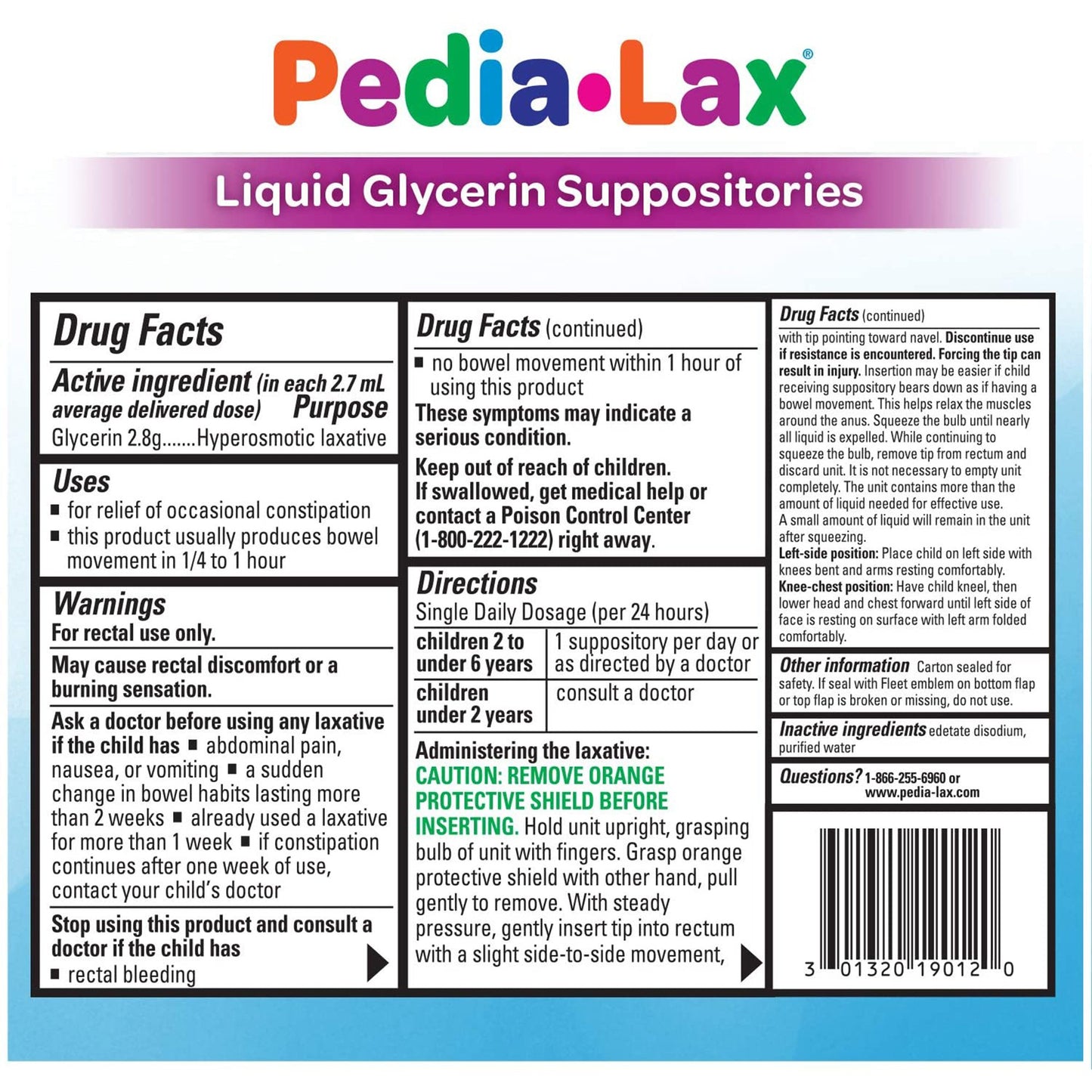 Pedia-Lax® Glycerin Laxative 00132019012