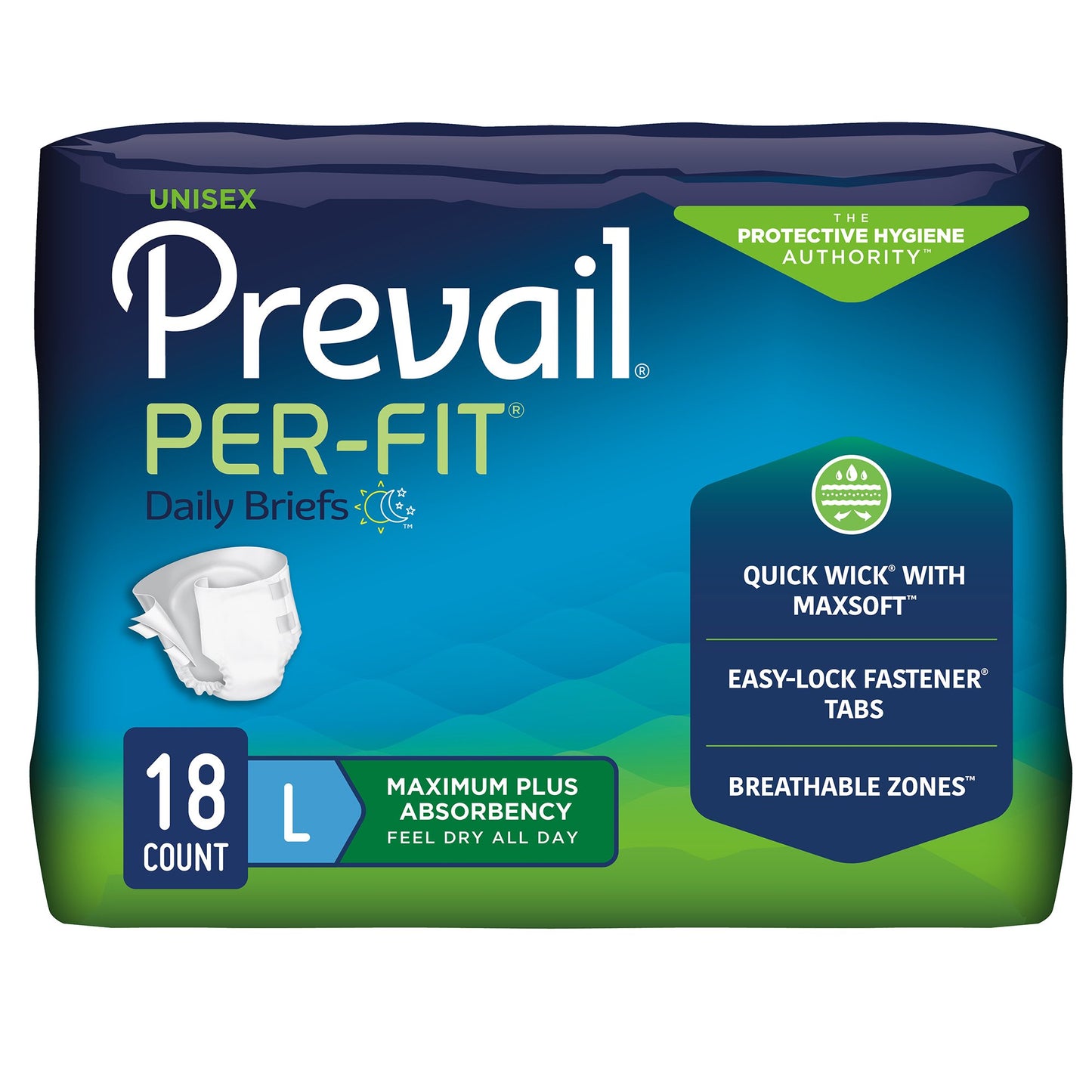 Prevail® Per-Fit® Maximum Incontinence Brief, Large PF-013/1