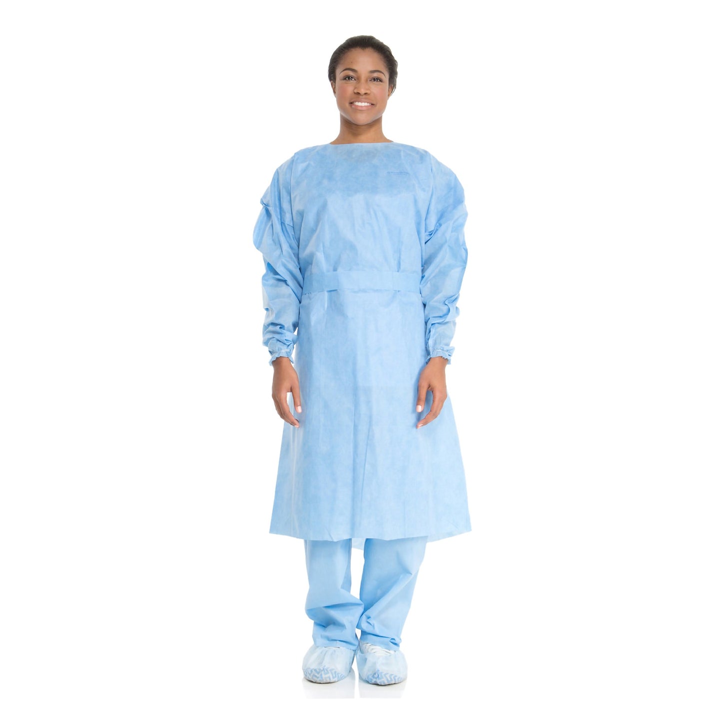 Protective Procedure Gown Halyard Tri-Layer X-Large Blue NonSterile AAMI Level 2 Disposable - 69987