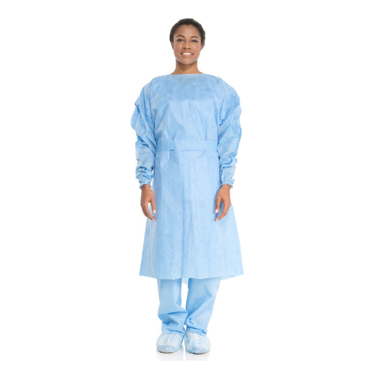 Protective Procedure Gown Halyard Tri-Layer X-Large Blue NonSterile AAMI Level 2 Disposable - 69987