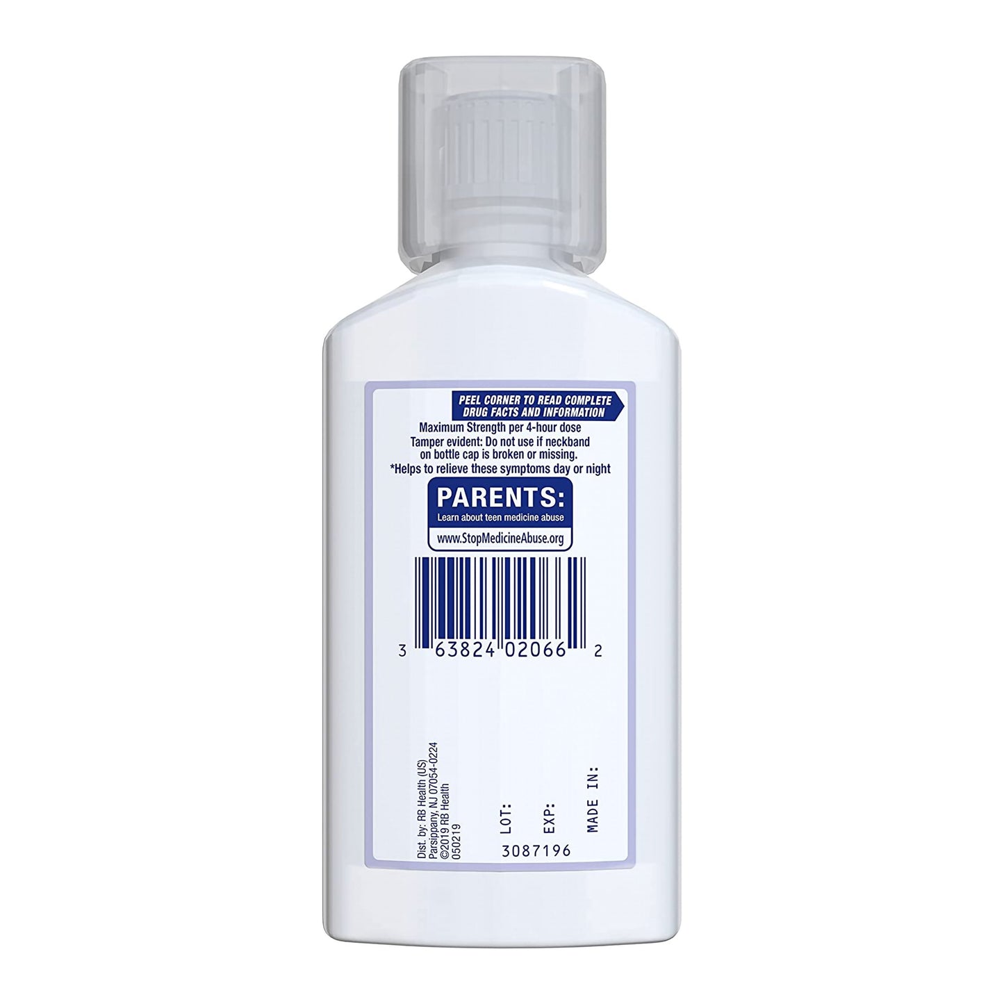 Mucinex® Fast-Max™ Cold & Flu Cold and Cough Relief, 6-ounce Bottle 63824054866