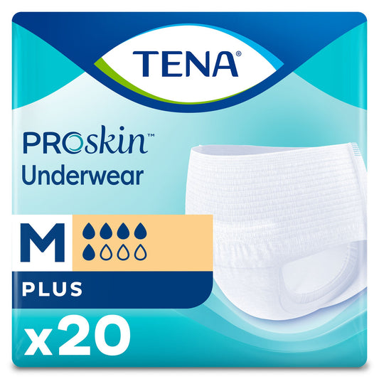 Unisex Adult Absorbent Underwear TENA® ProSkin™ Plus Pull On with Tear Away Seams Medium Disposable Moderate Absorbency - 72632