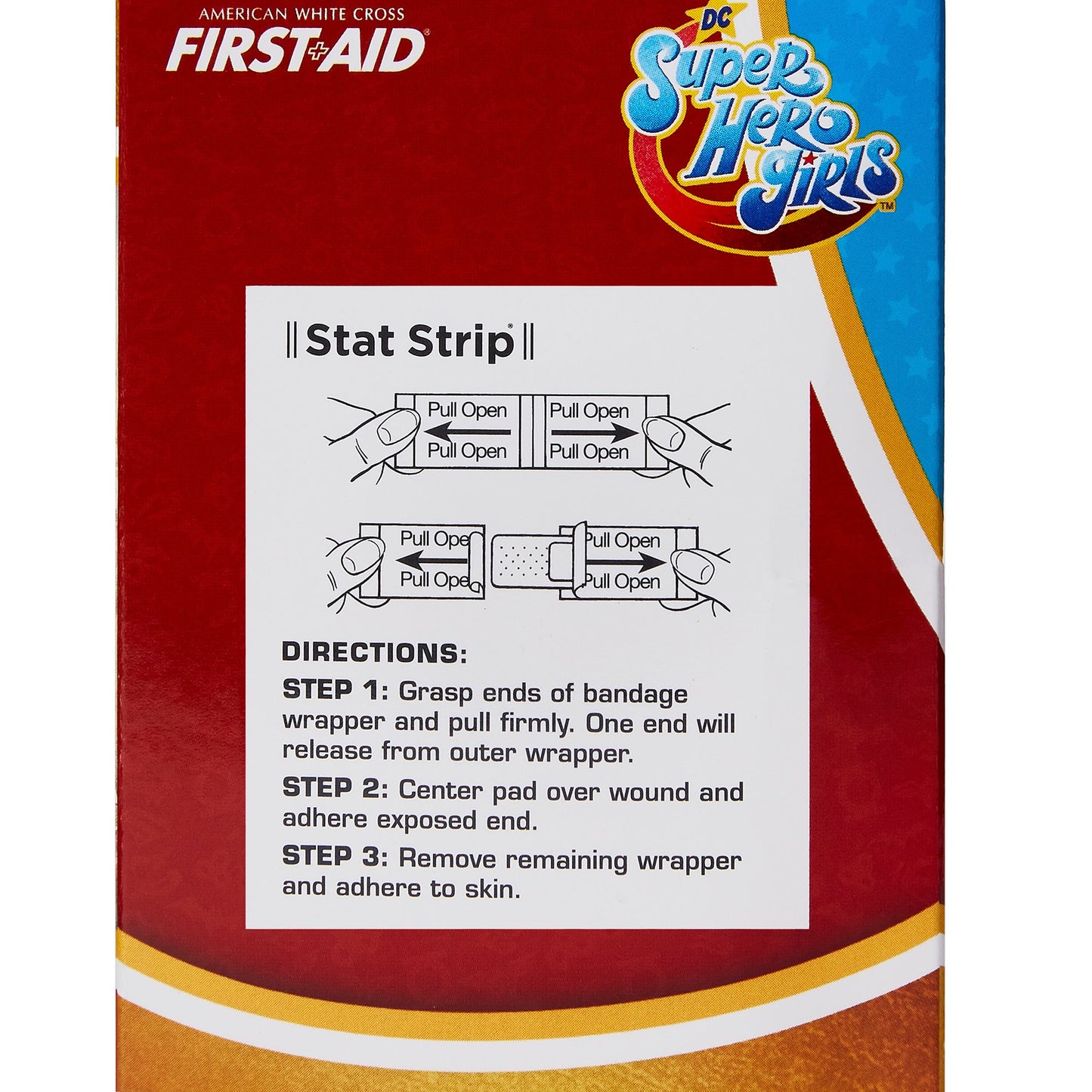 American® White Cross First Aid DC Super Hero Girls Kid Design Adhesive Strips 10859