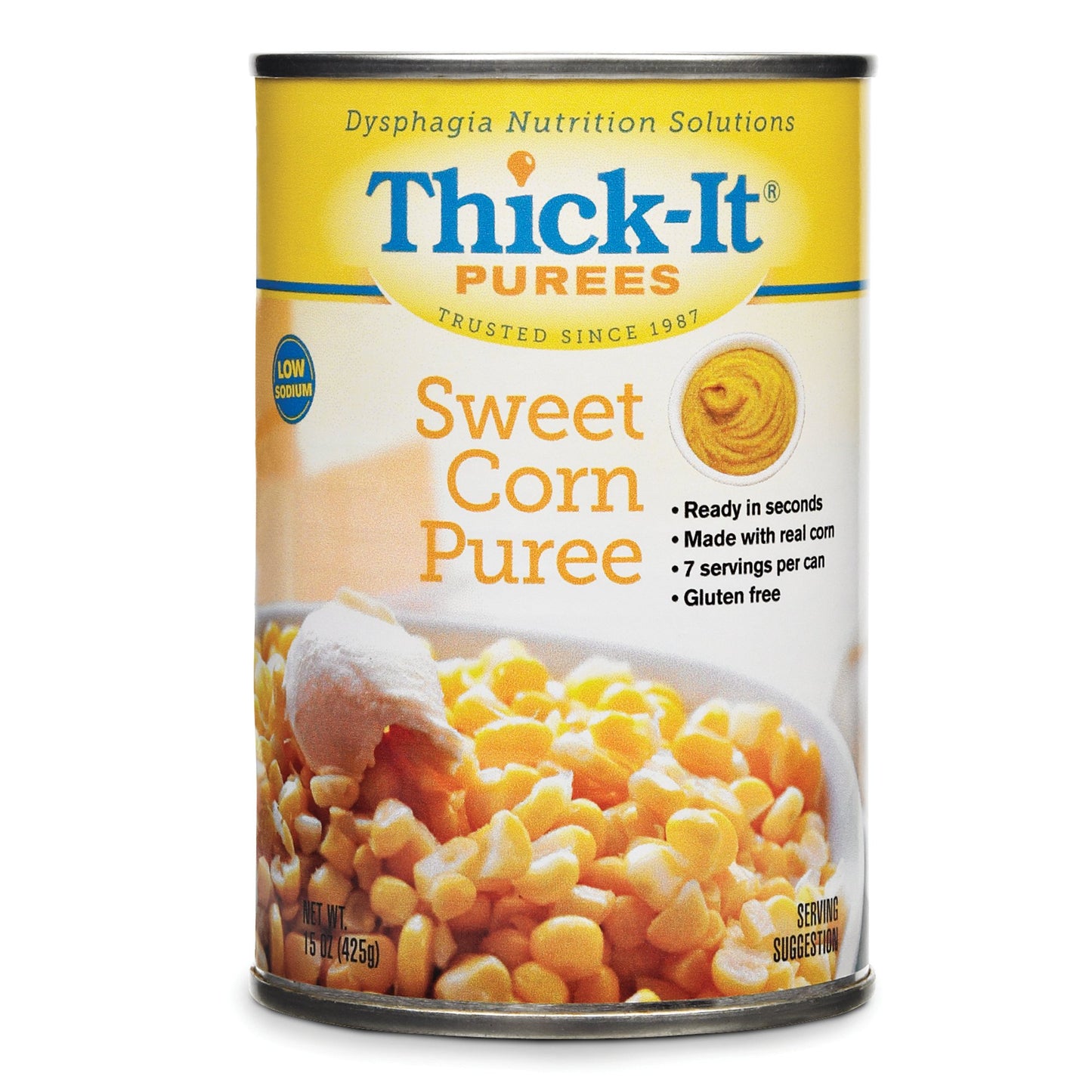 Thickened Food Thick-It® 15 oz. Can Sweet Corn Flavor Puree IDDSI Level 4 Extremely Thick/Pureed - H304-F8800