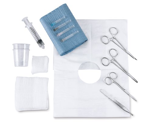Medical Action Industries One Time Laceration Tray 61281, Case of 20