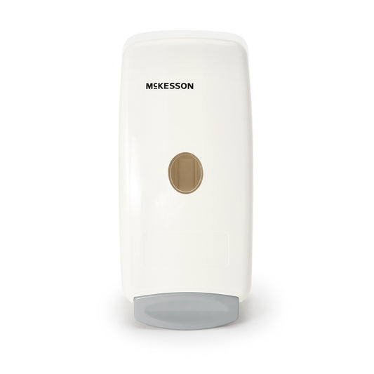 Hand Hygiene Dispenser McKesson White Plastic Manual Push 1000 mL Wall Mount - 53-FOAM