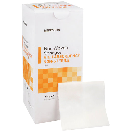 Nonwoven Sponge McKesson 4 X 4 Inch 4-Ply NonSterile 200 per Pack - 16-40444