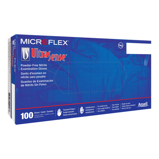 Exam Glove Ultrasense® X-Large NonSterile Nitrile Standard Cuff Length Textured Fingertips Blue Not Rated - US-220-XL