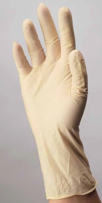 Exam Glove ESTEEM™ Medium NonSterile Stretch Vinyl Standard Cuff Length Smooth Cream Not Rated - 8882DOTP
