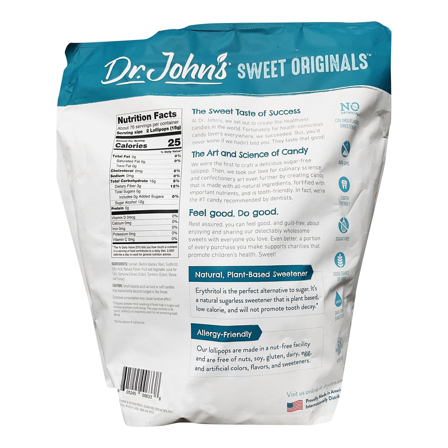 Dr. John's Candies® Sugar-Free Lollipop 4056